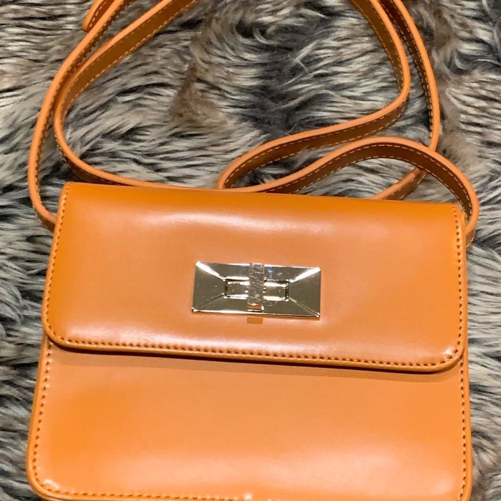 CARVEN Leather Crossbody Bag With Dust Bag NWOT
